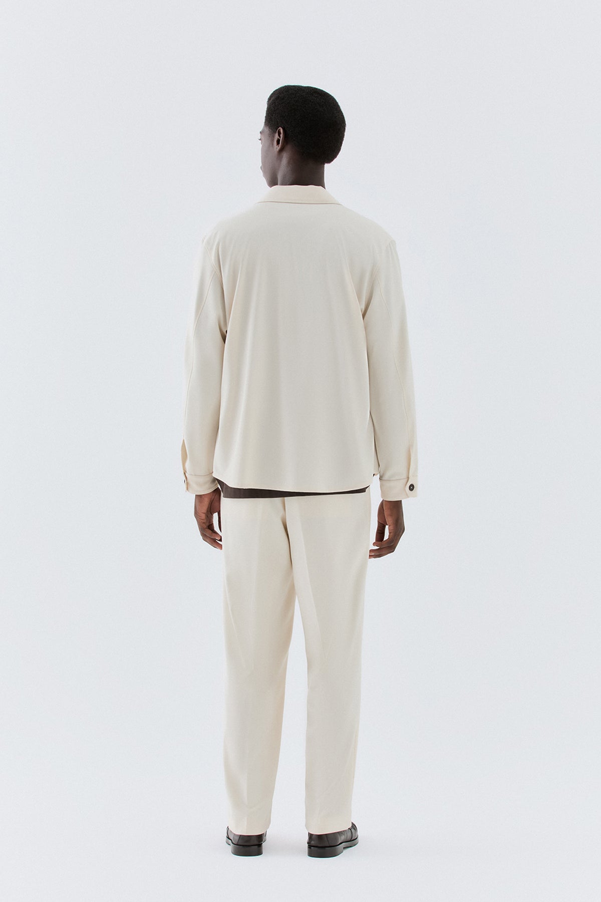 Overshirt con tasca - Panna