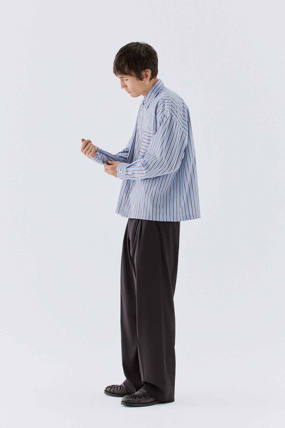 Camicia in cotone a righe