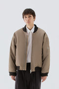 Bomber in nylon oversize - Beige