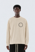 T-shirt in jersey con logo - Beige