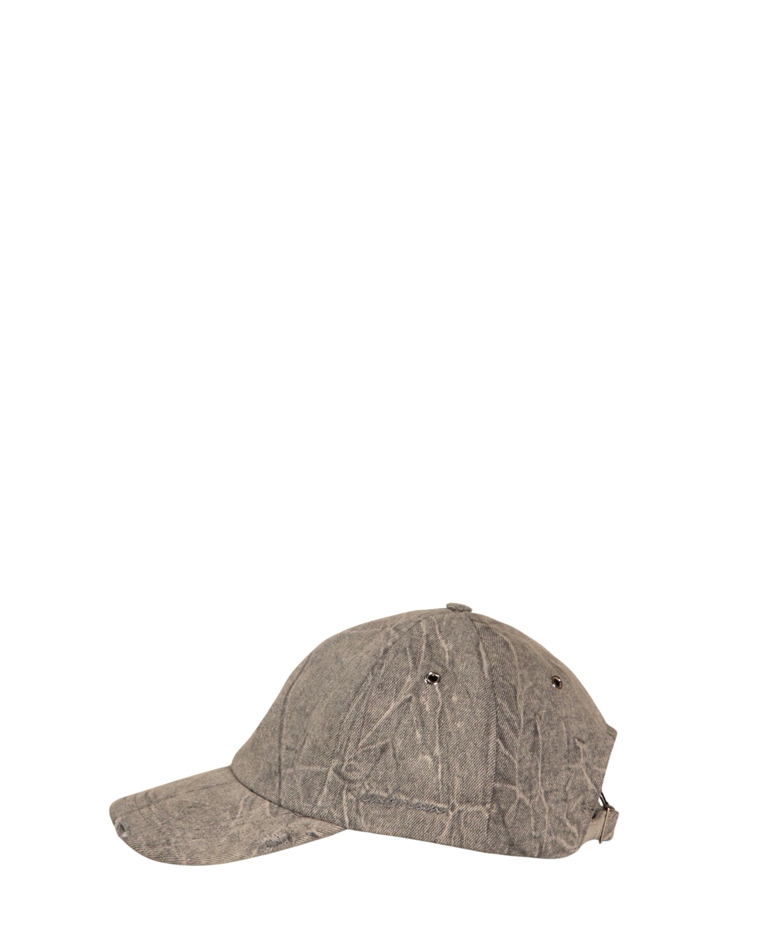Gray denim cotton baseball cap