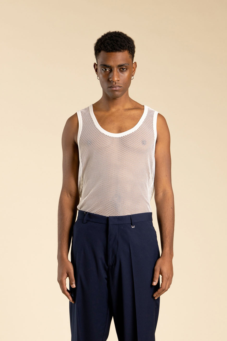 Perforated Tank Top - White 