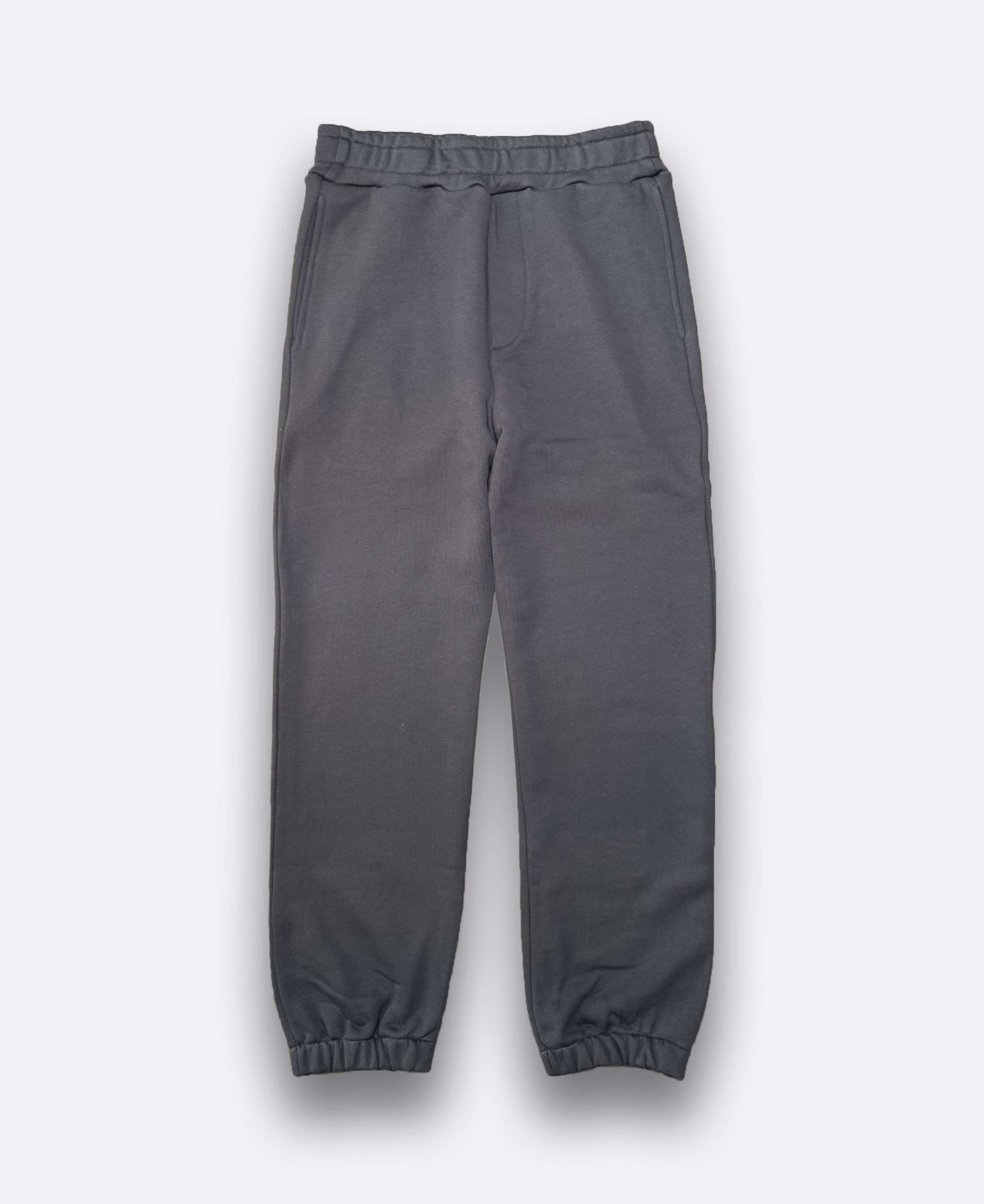 Pantaloni in felpa di cotone elastico al fondo - Piombo