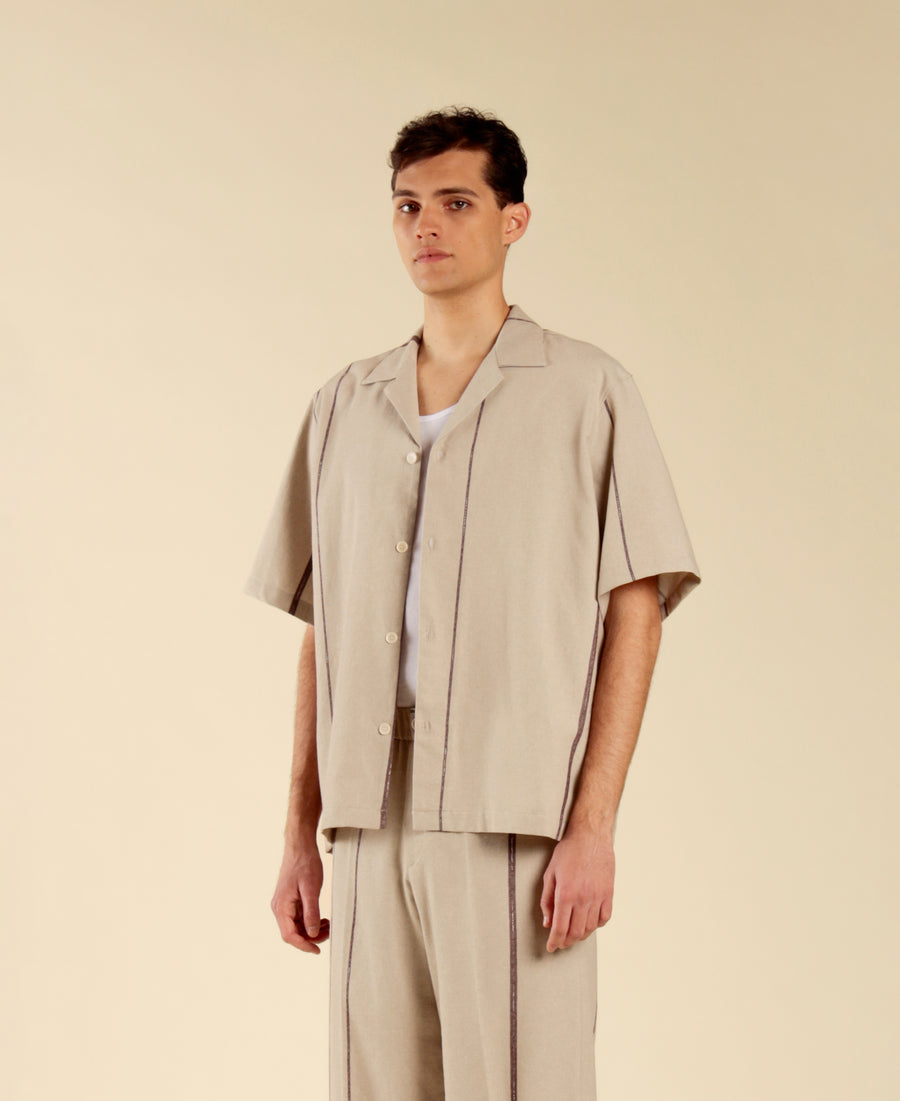 Camicia in cotone a righe