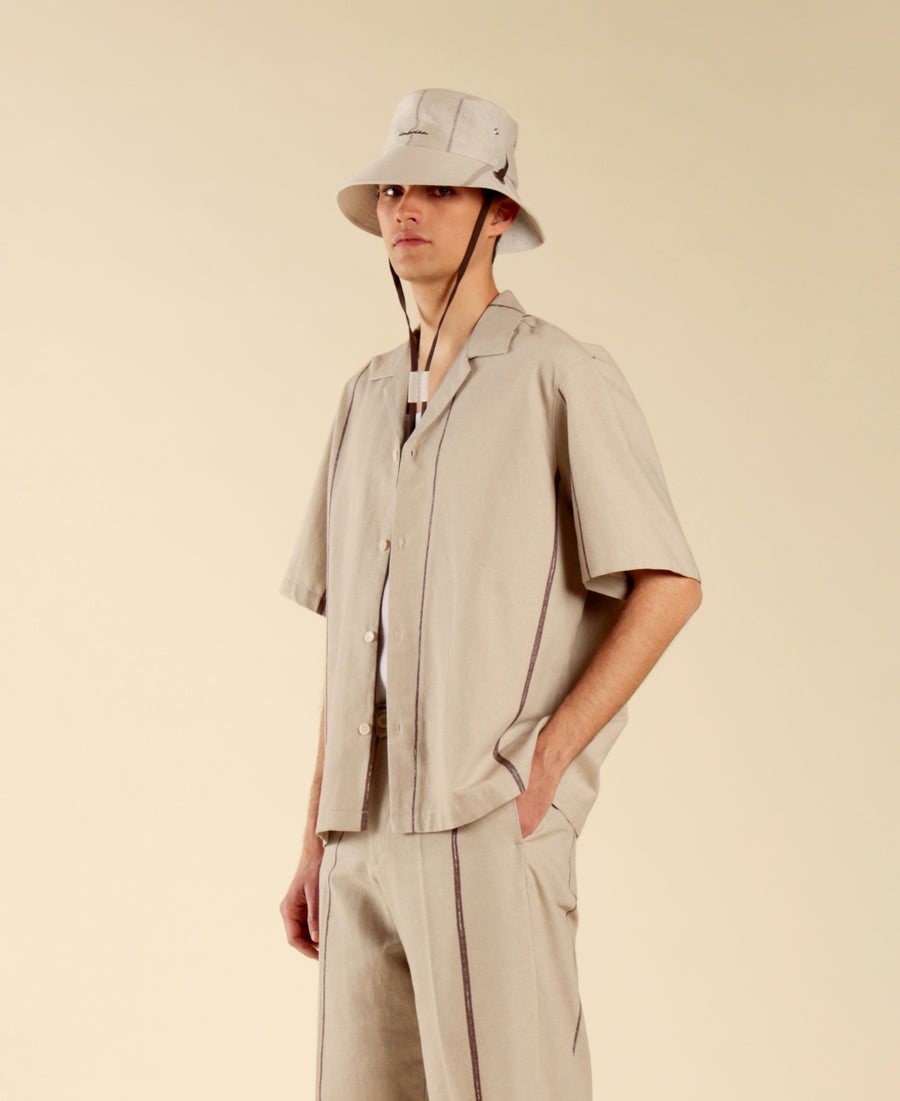 Camicia in cotone a righe