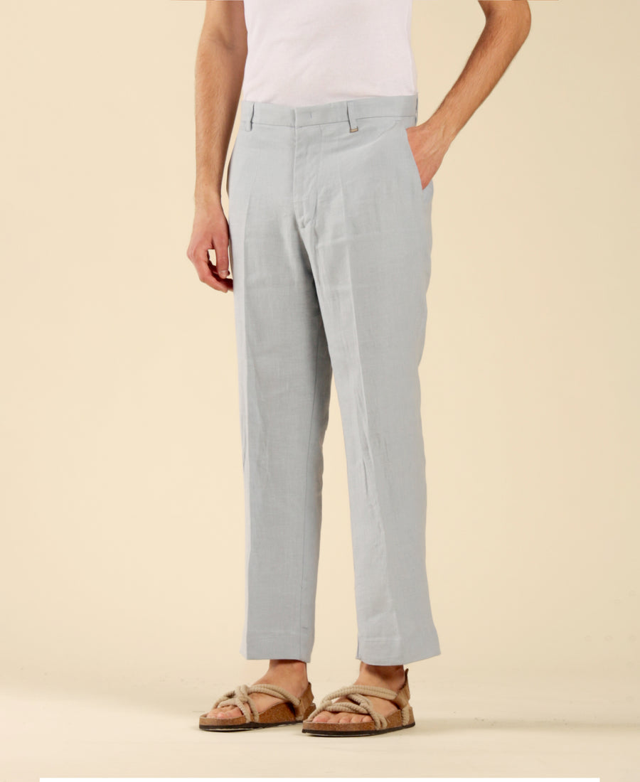 Pantalone corto in 100% lino - Polvere