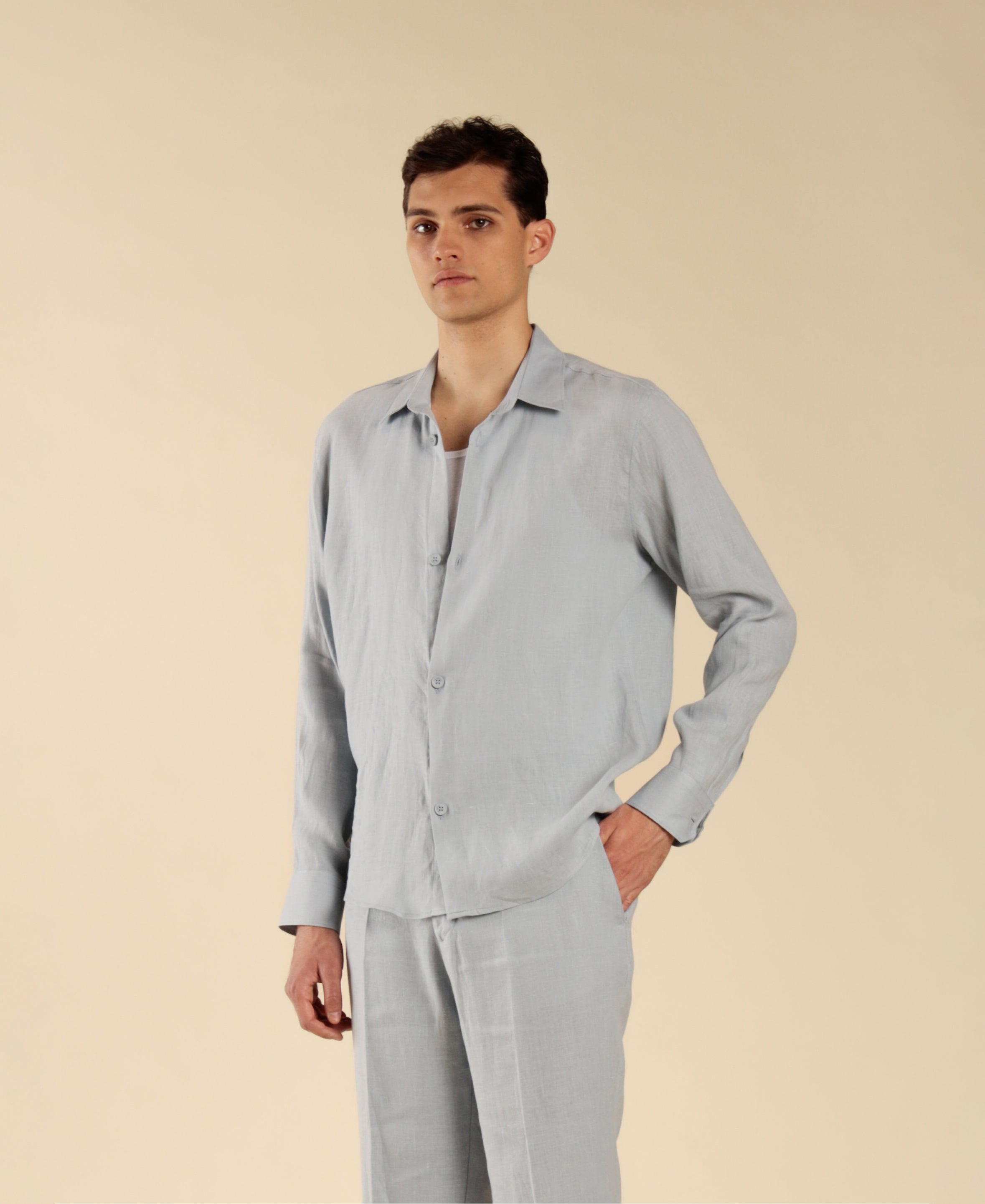 100% Linen Shirt - Dust