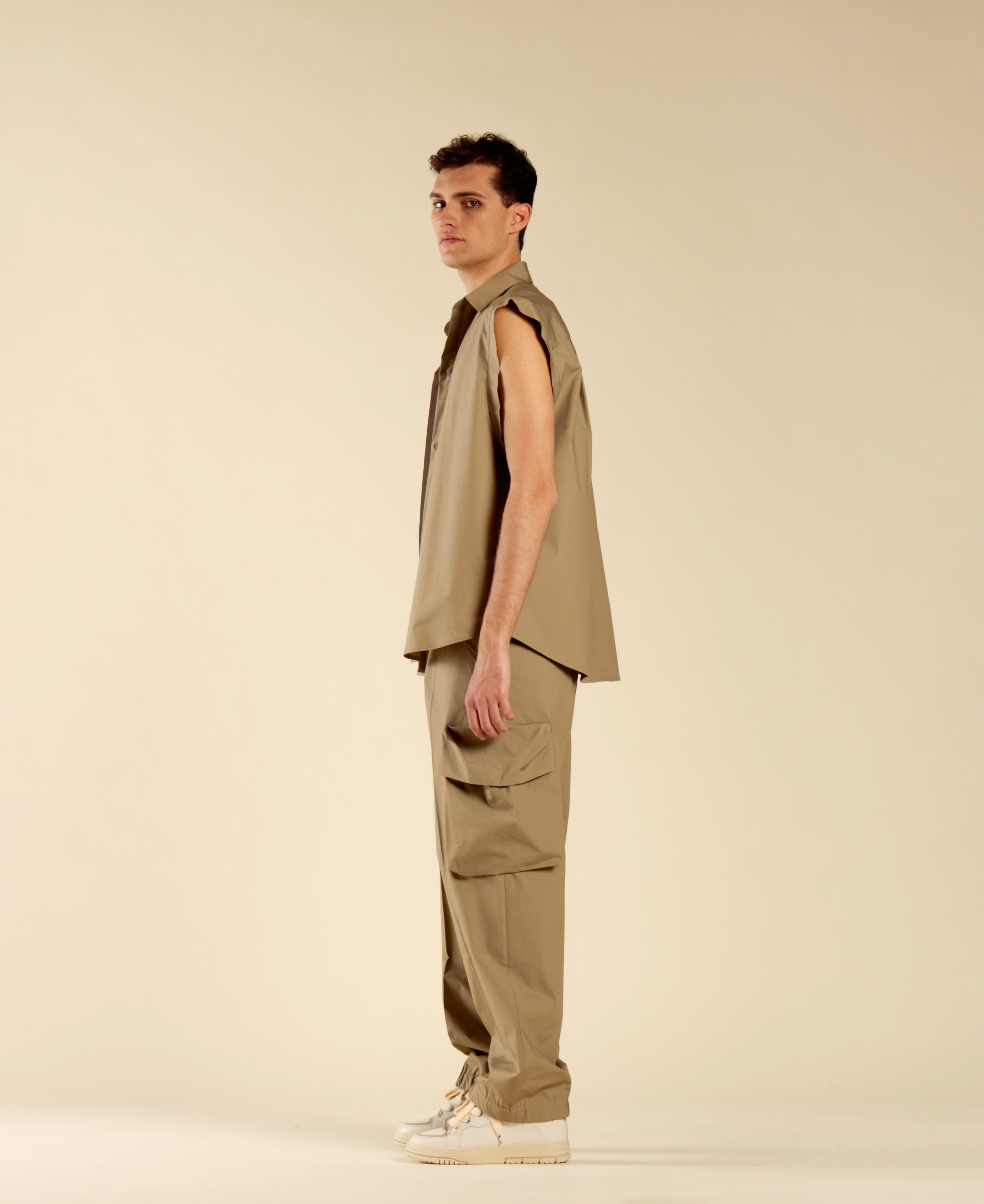 Cotton Cargo Pants - Green
