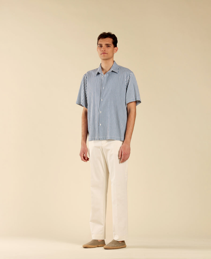 Camicia a righe in cotone
