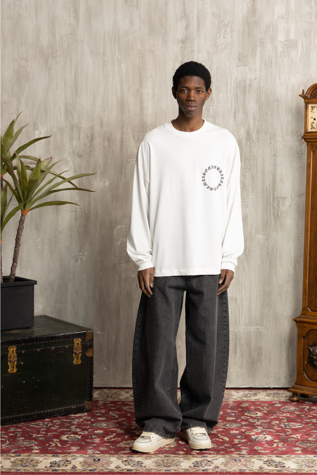 T-shirt in jersey con logo - Off white