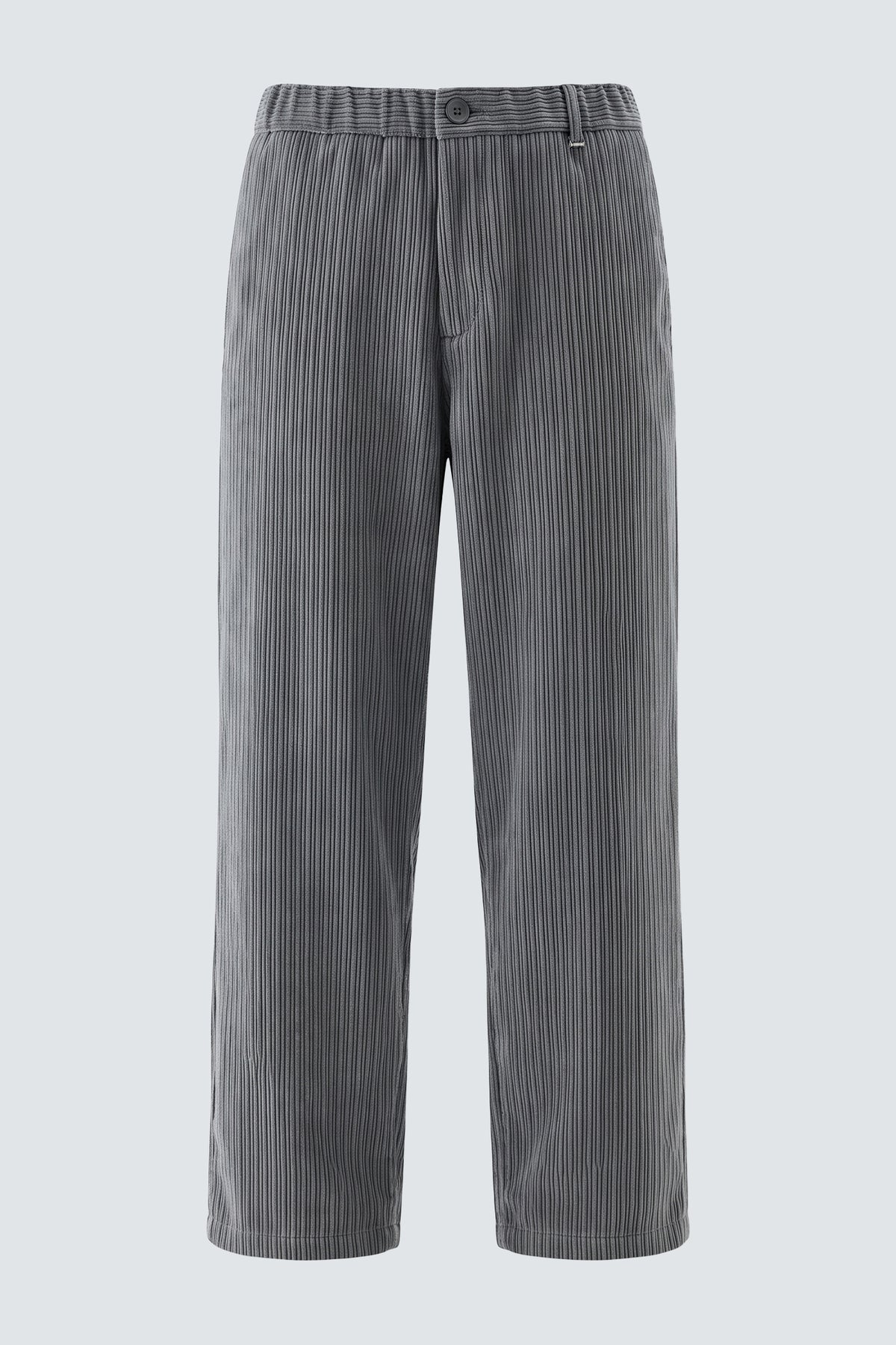 Pantaloni effetto velluto a coste - Grigio