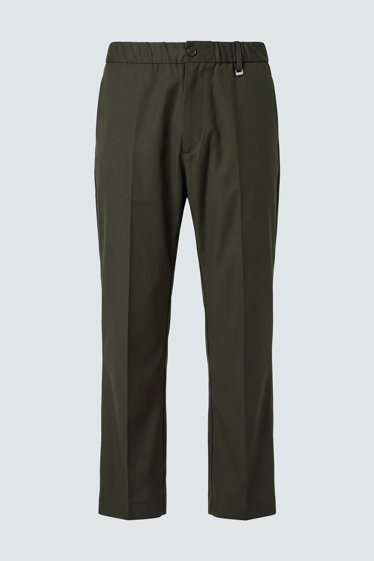 Pantaloni dritti con elastico - Verde