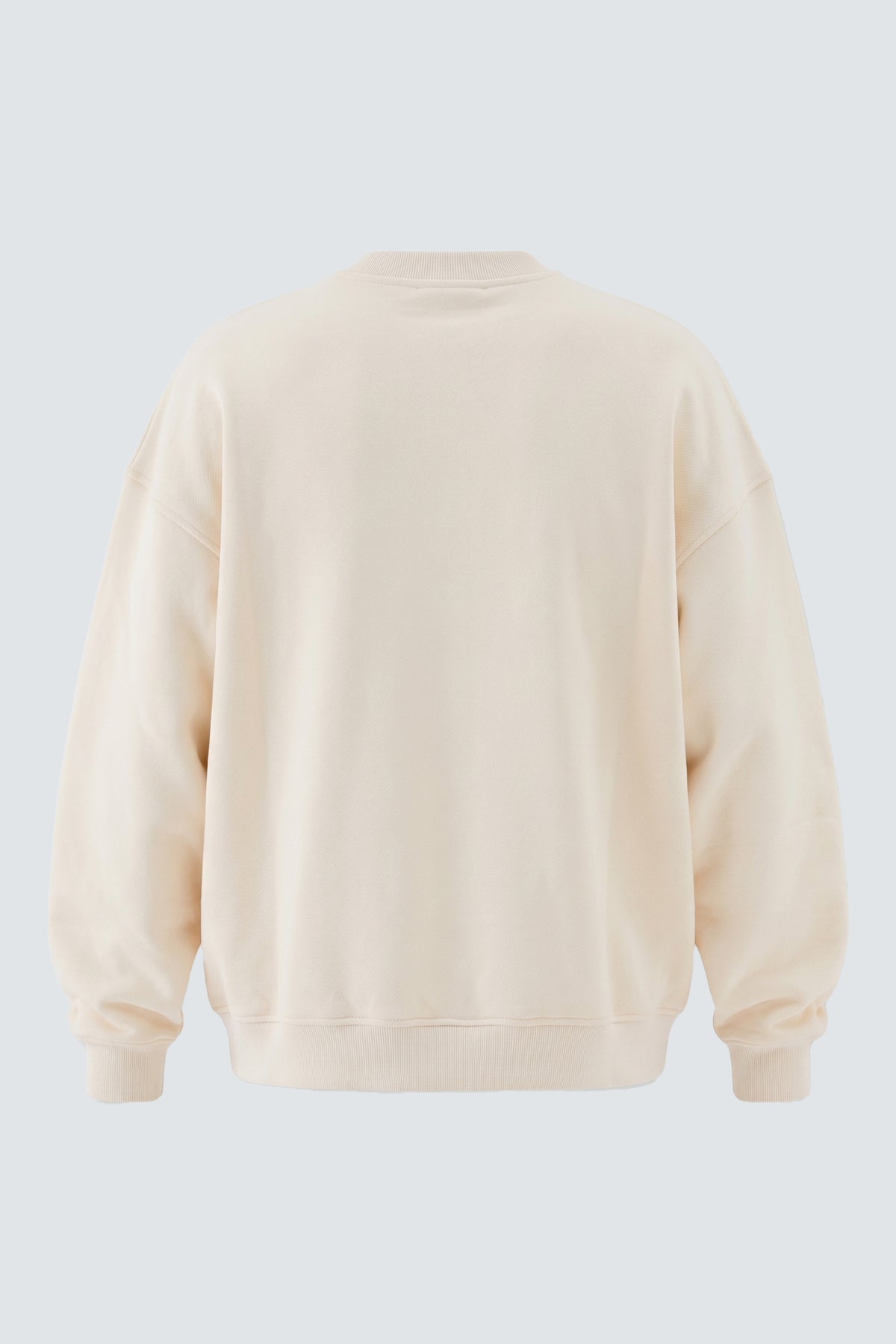 Felpa girocollo oversize - Panna