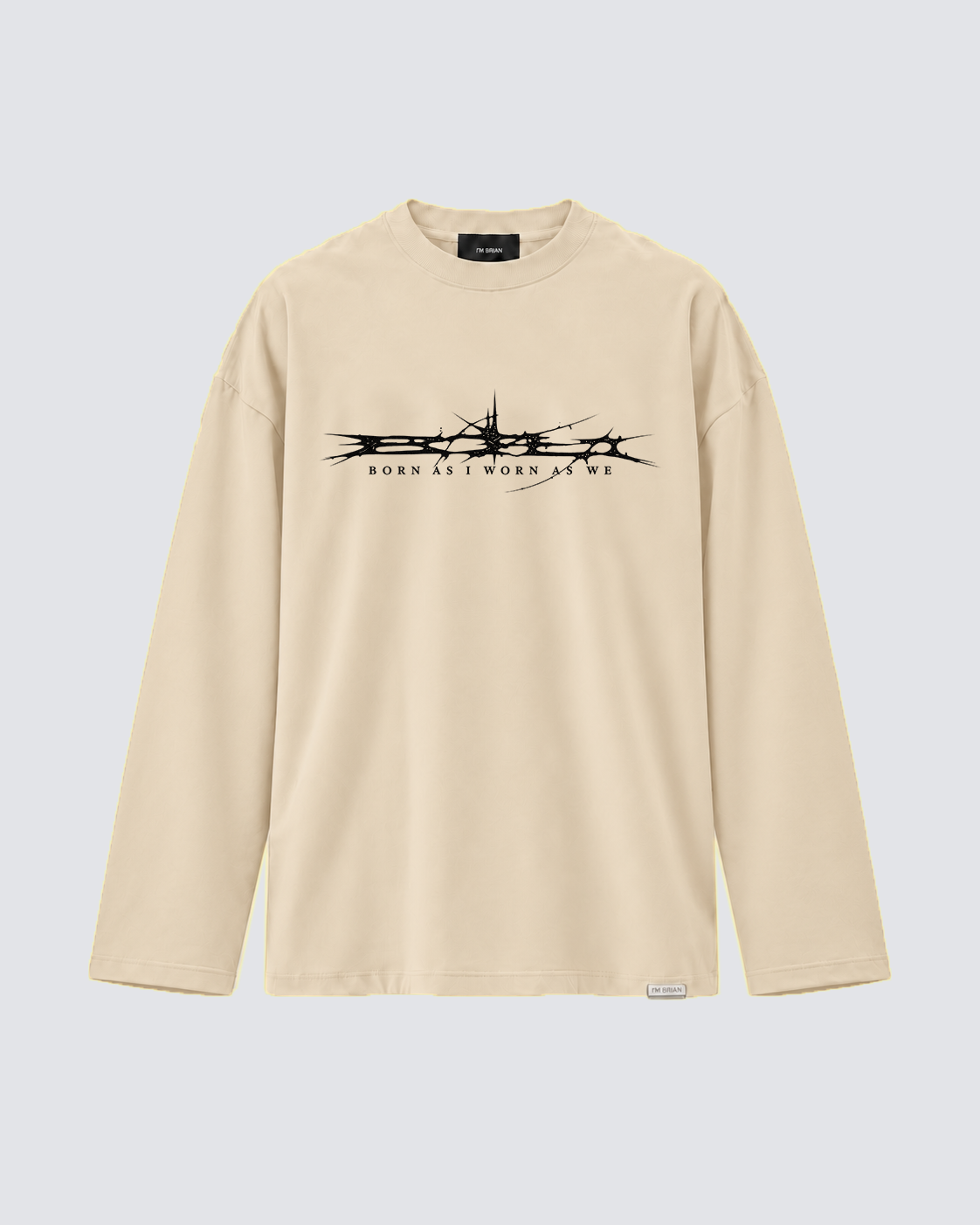 T-shirt in jersey con logo - Beige