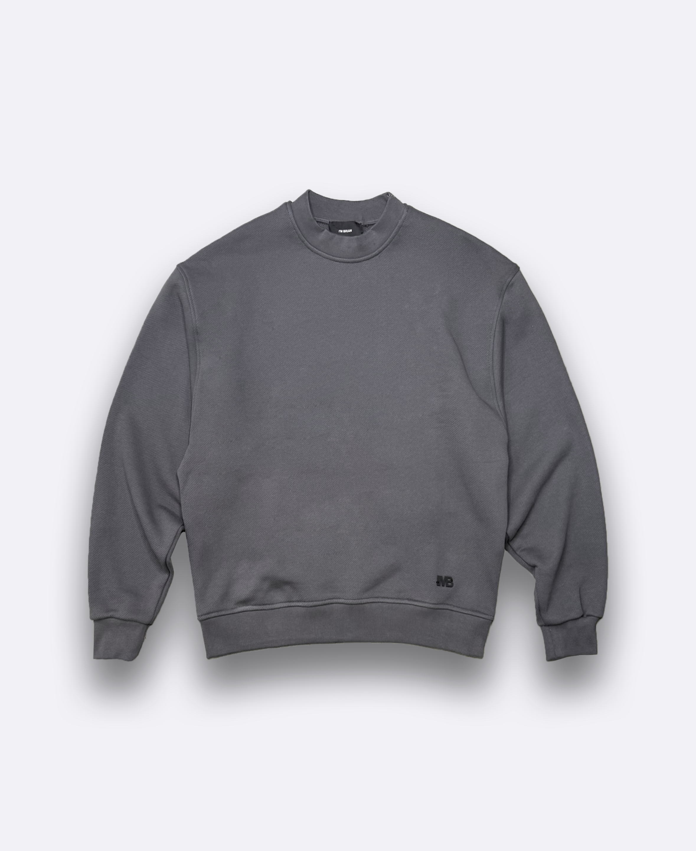 Felpa girocollo in cotone 450gr - Piombo