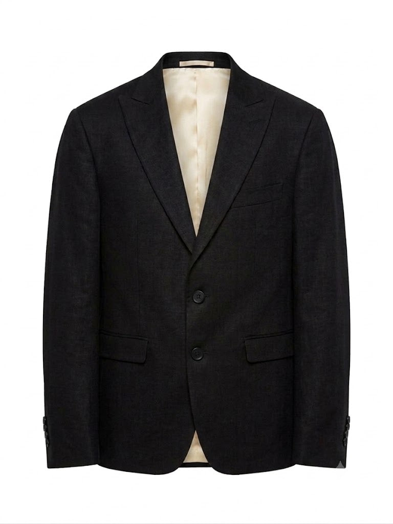 Single-breasted jacket with lapel collar in viscose blend - Ice