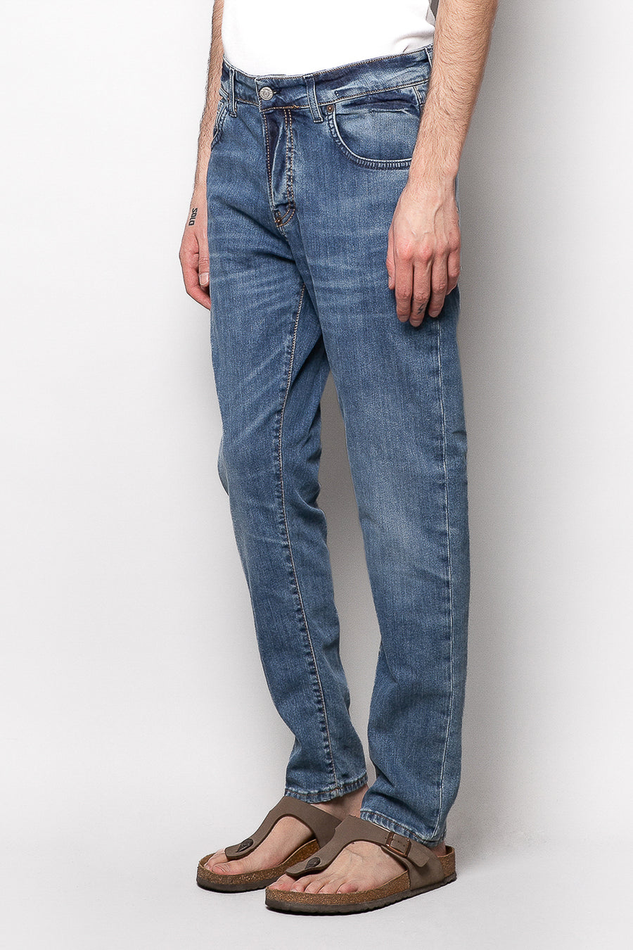 Jeans Alan regular crop 5-tasche in denim