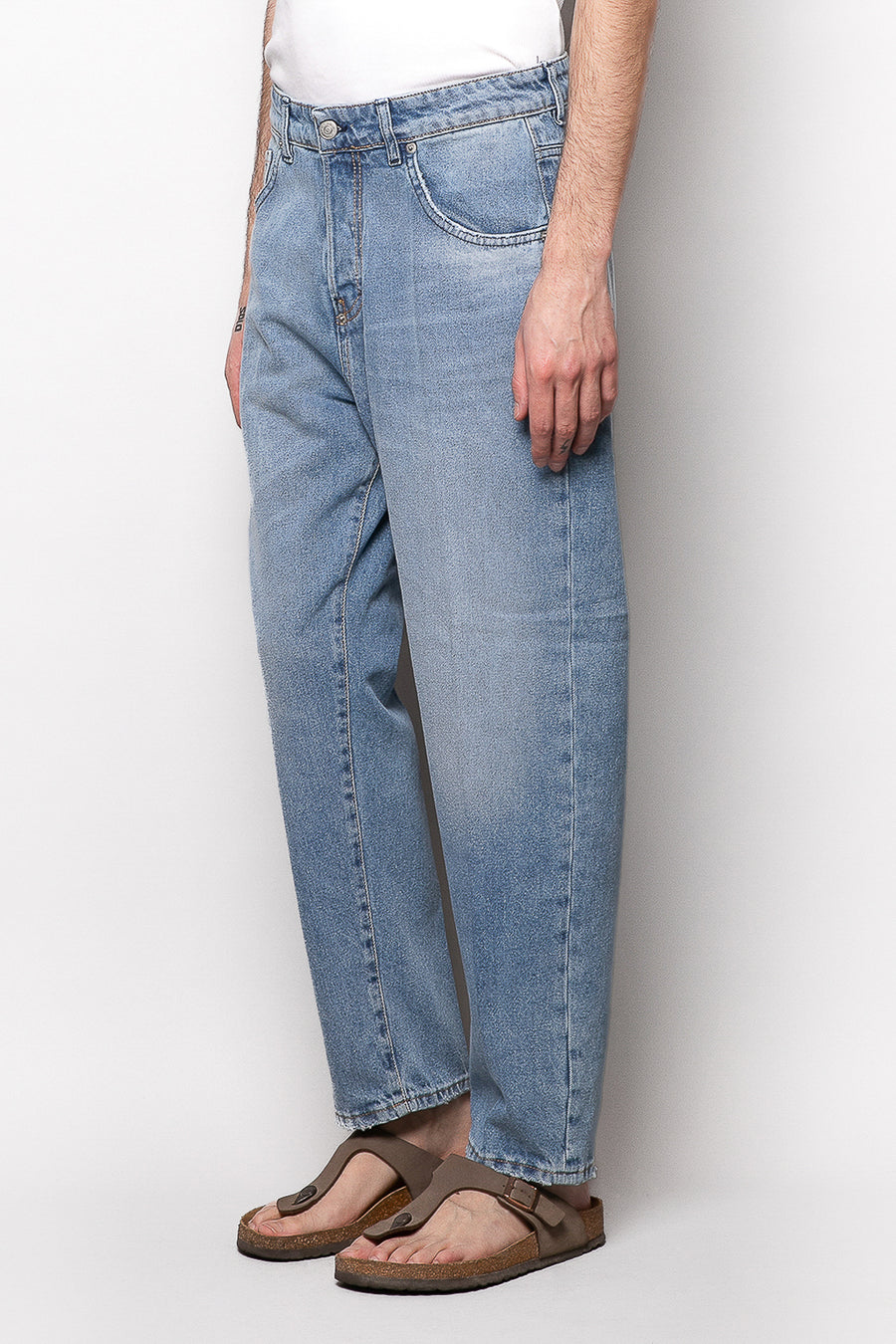 Jeans Alex fondo crop 5-tasche in denim
