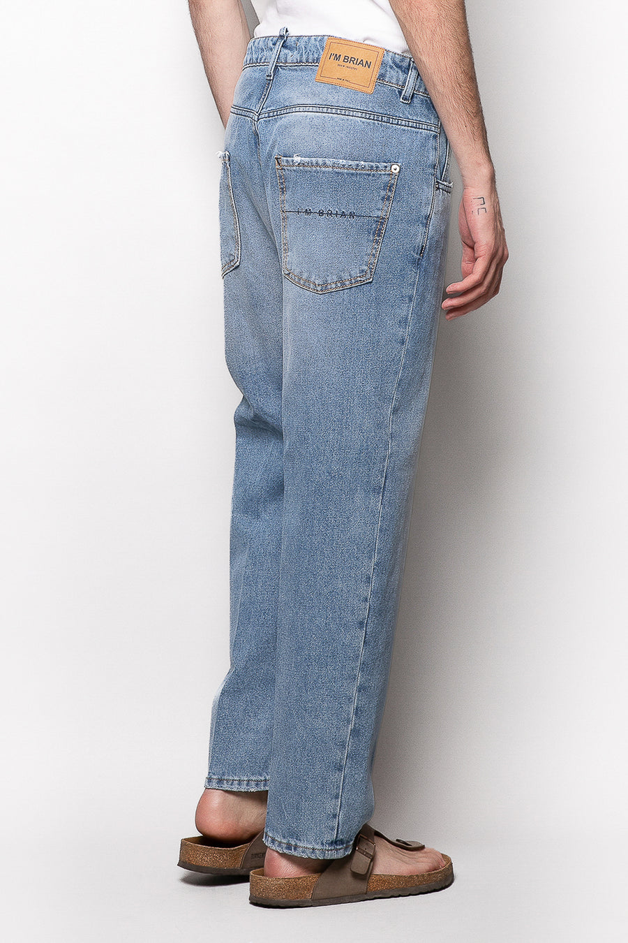Jeans Alex fondo crop 5-tasche in denim