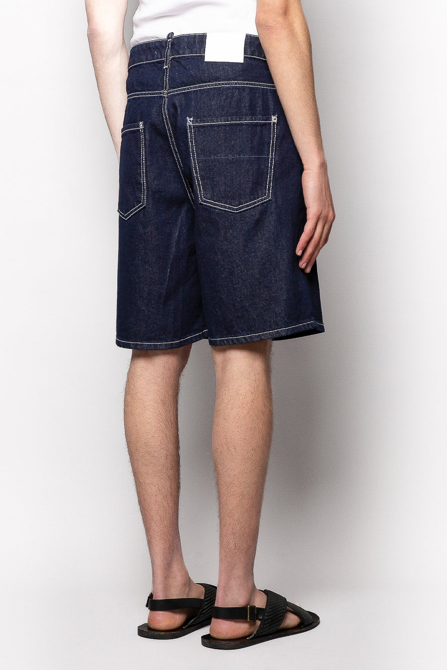 Bermuda 5-tasche lavaggio zero in denim