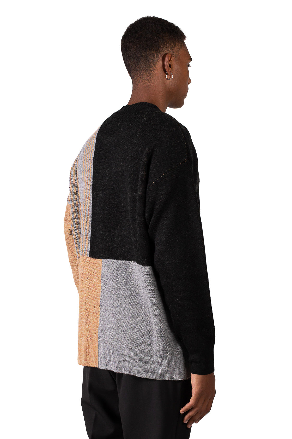 INTARSIA CREW NECK SWEATER - SINGLE V