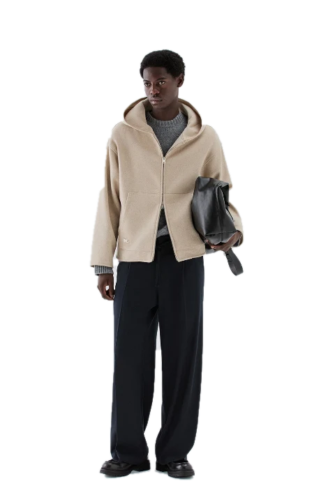 LOOK 07 — CREAM ZIP HOODIE